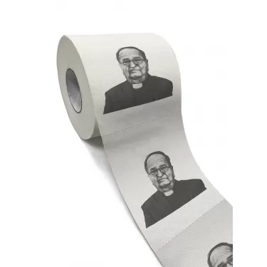 Holy Roll of Toilet Paper with padre Rydzyk